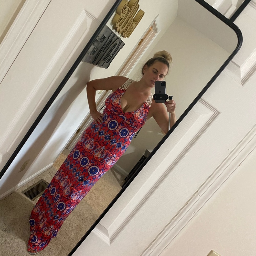 Floor Length Maxi multi color dress